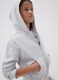 Girls&rsquo; short grey pure cotton hoodie with crew neck_0