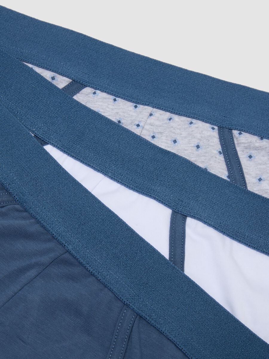 3er-Pack Slips in Hellblau und Weiss aus elastischer Bio-Baumwolle_5