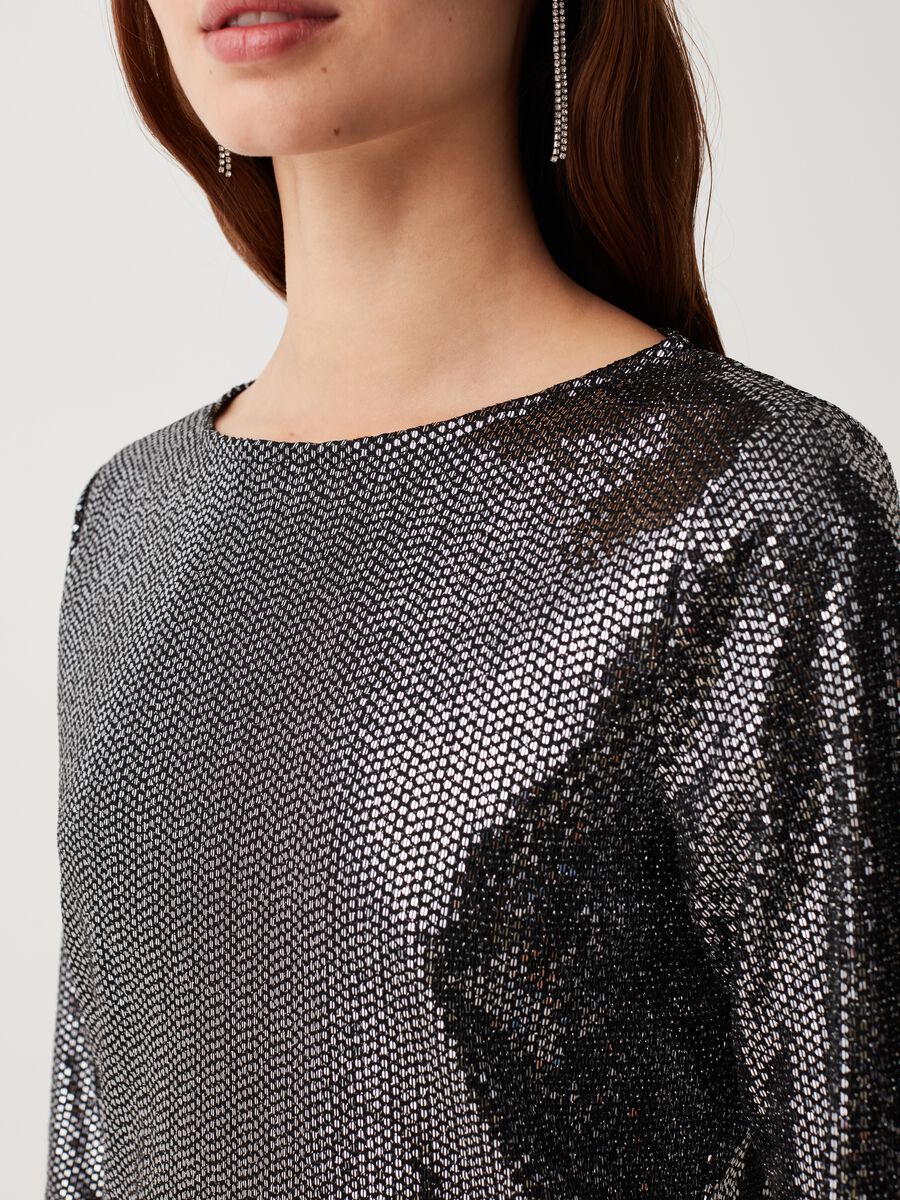 T-shirt with long sleeves with lurex sparkles_3