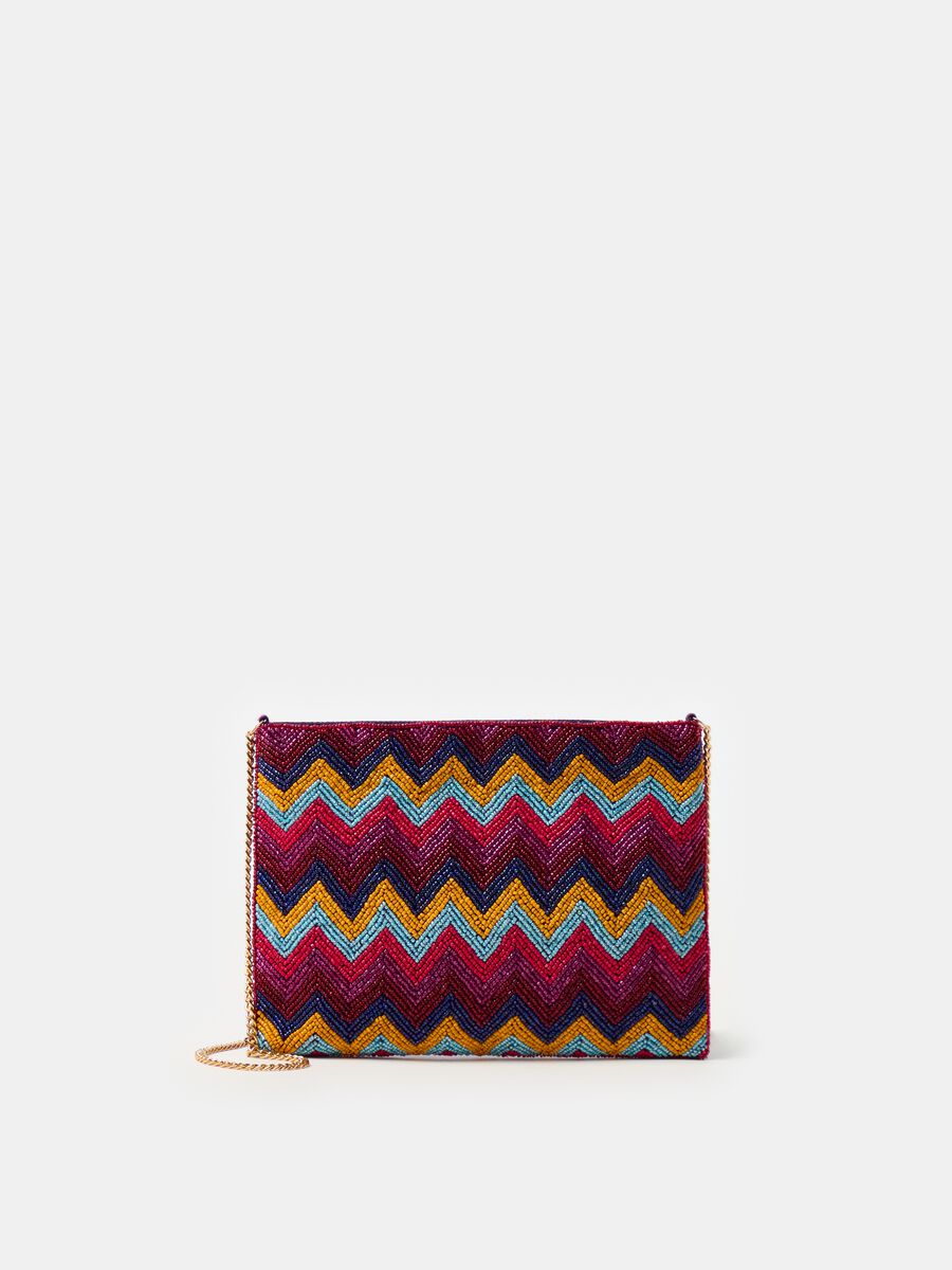 Clutch bag with multicoloured beads_0