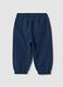 Pantal&oacute;n jogger azul de algod&oacute;n puro con cintura el&aacute;stica para beb&eacute; ni&ntilde;o_1