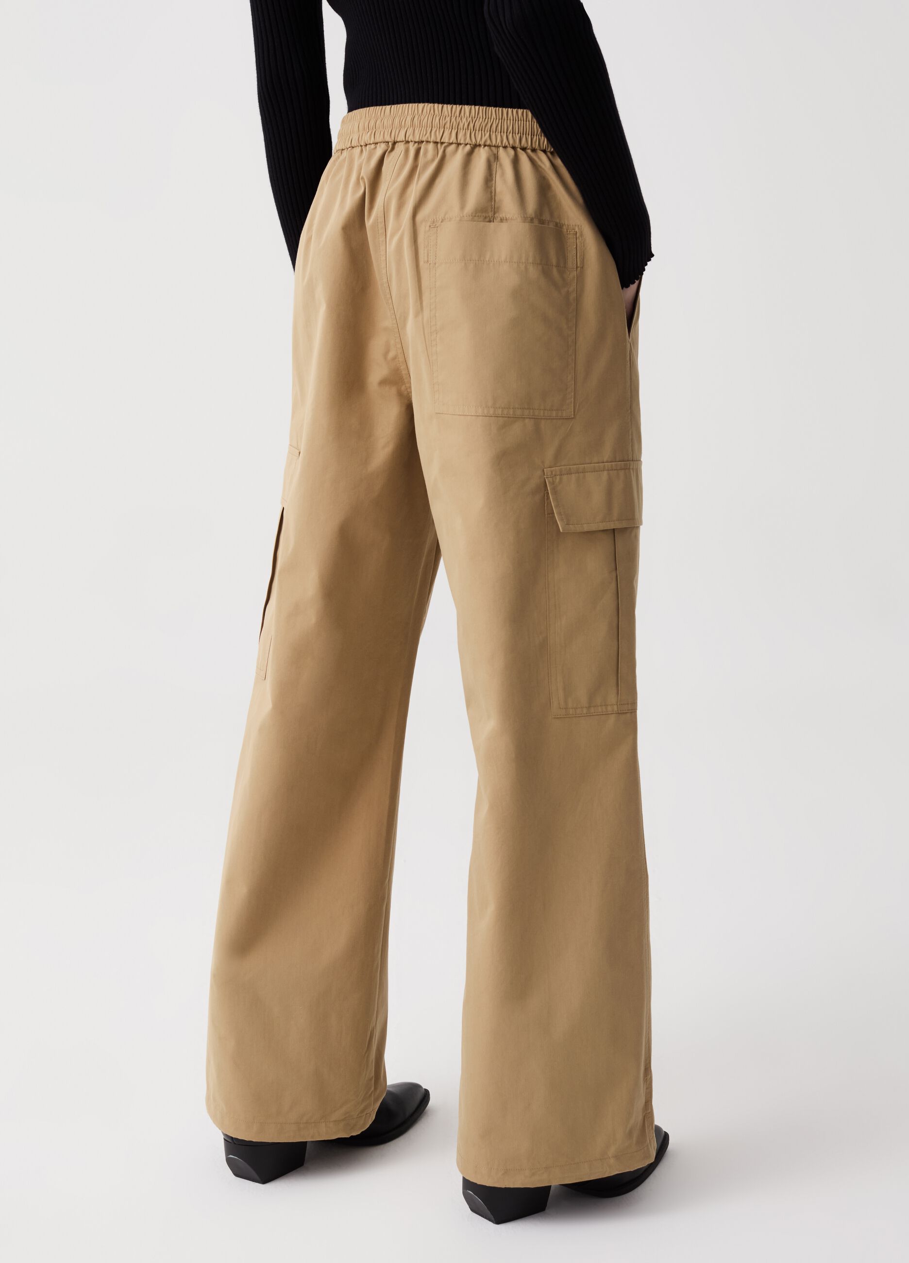 Cargo trousers in poplin
