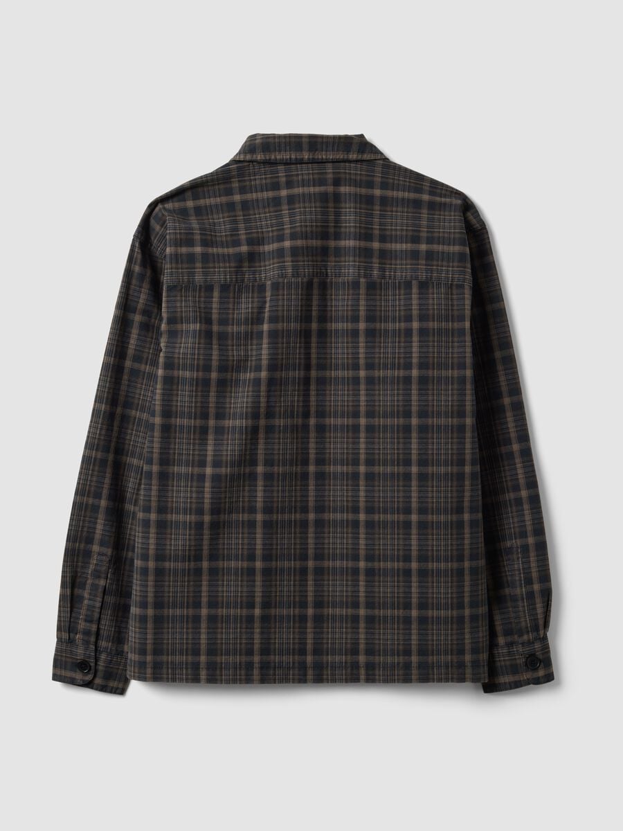 Multicolour pure cotton check shirt, oversized fit_2