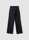 Jeans denim azuis em algod&atilde;o puro, wide leg e cintura subida_2