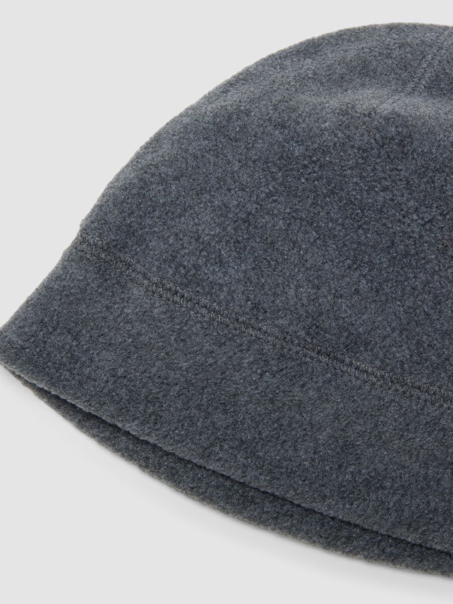 Gorro beanie cinzento em polar_1