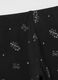 Girls' Black Skinny Cotton Leggings with Prints_2