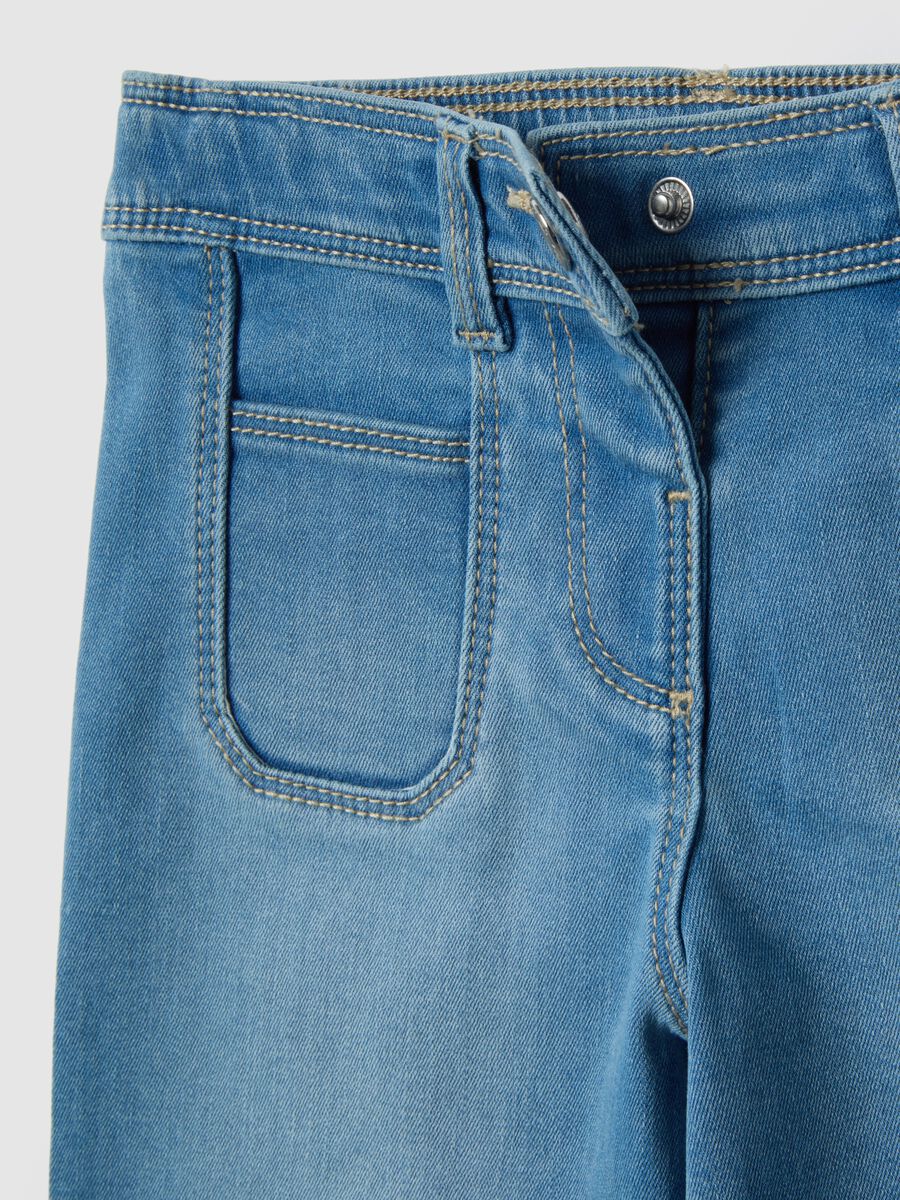 Kleinkind-Baumwollmixhose in Blau, regul&auml;re Passform_2