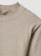 Beige viscose-blend jumper with high neck, regular fit_1