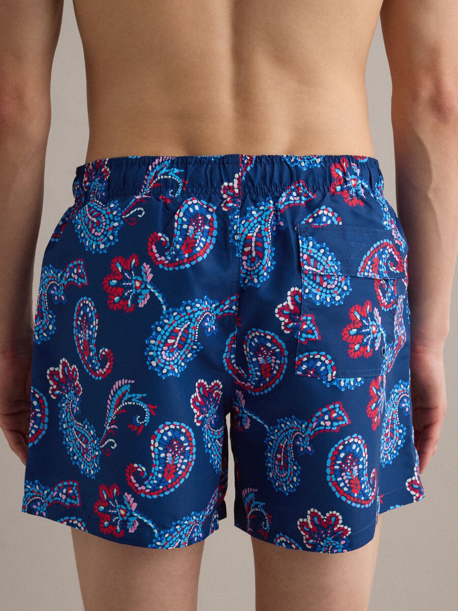 Blue paisley-print swim shorts_3