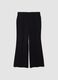 Black flare trousers in stretch viscose_4