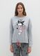 Grey cotton pyjamas with comic print_1