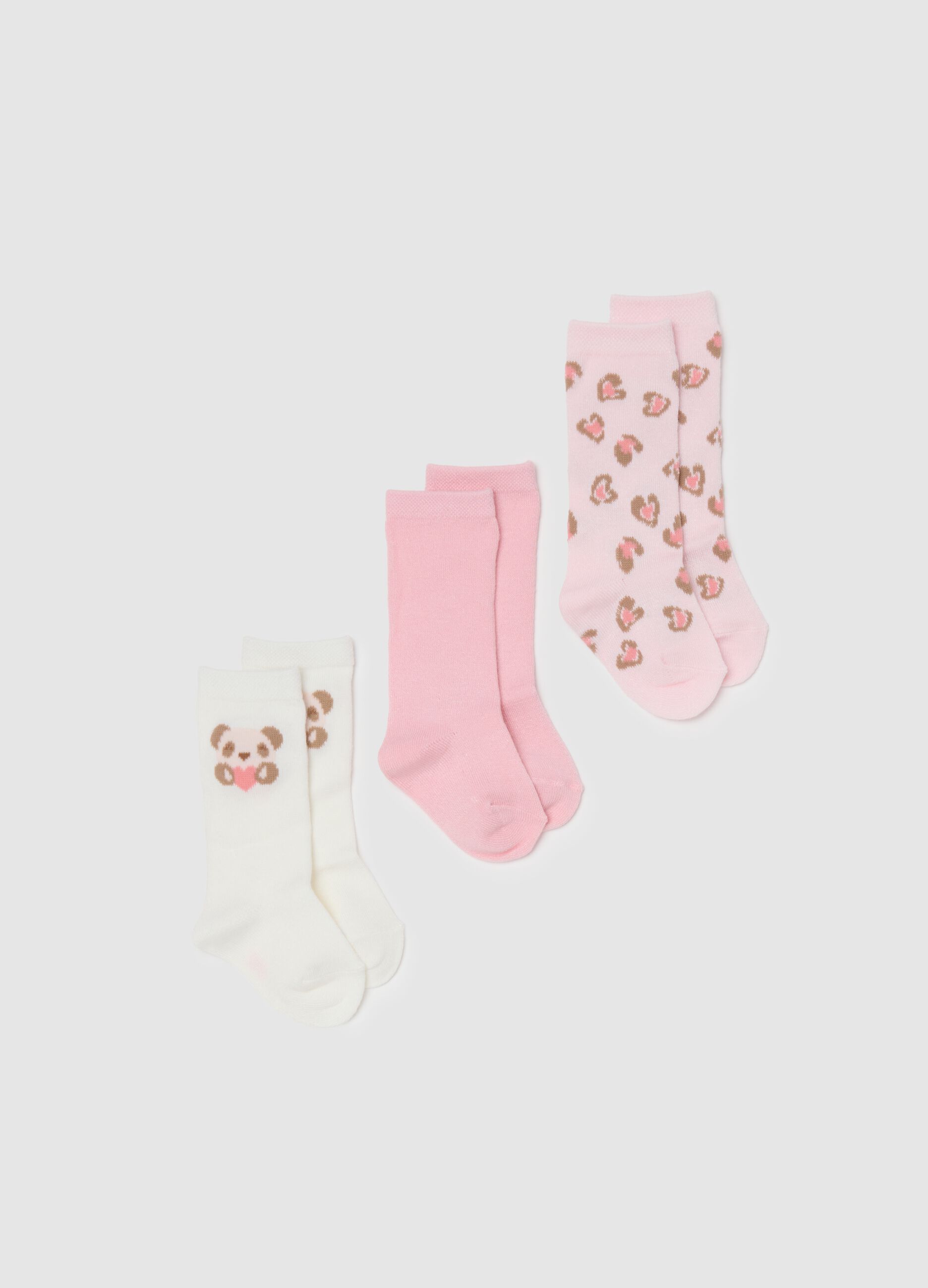 Girls' Long Pink Socks