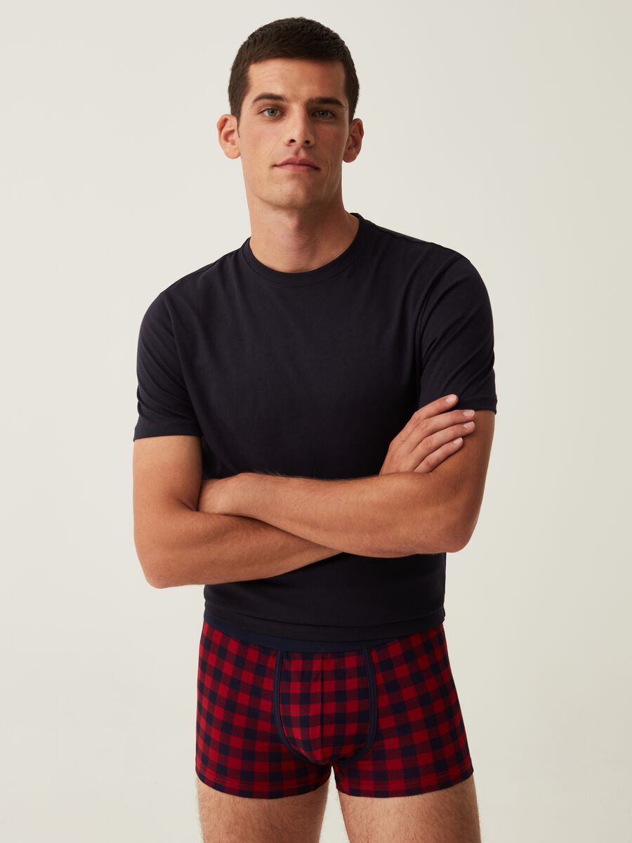 Three-pack boxer shorts with check pattern_0