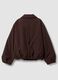 Giacca marrone regular fit con zip e collo ampio_2