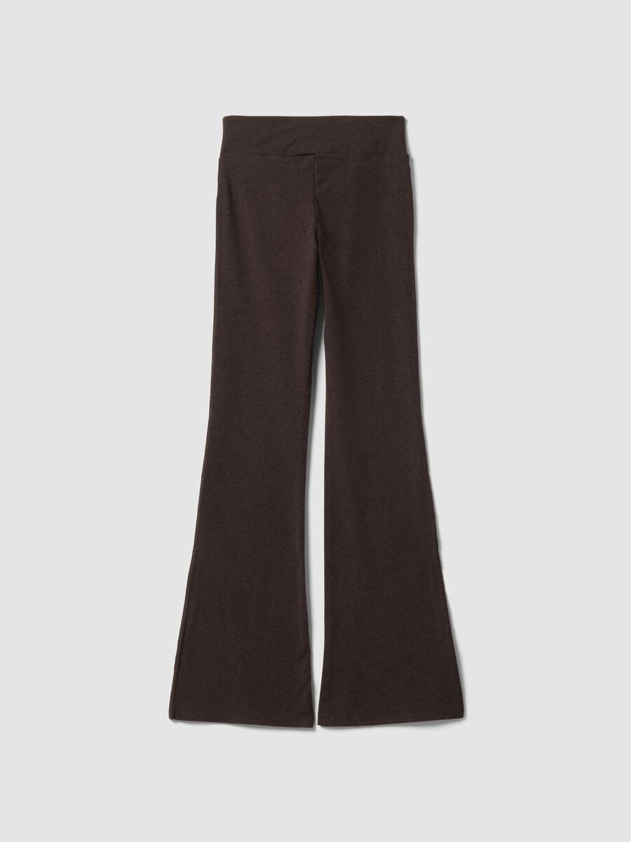 Braune Schlagleggings aus Stretchmaterial_2