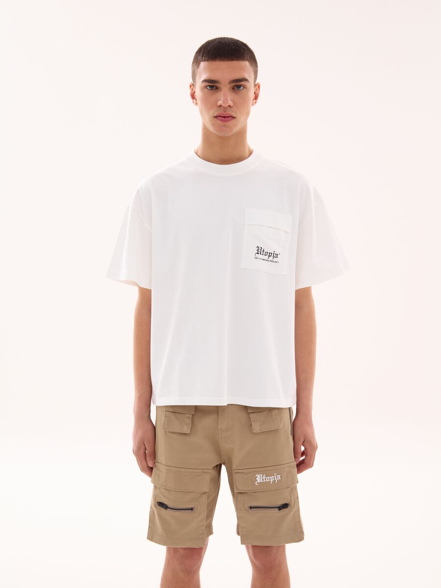 Short-Sleeved T-shirt with Pocket White_1