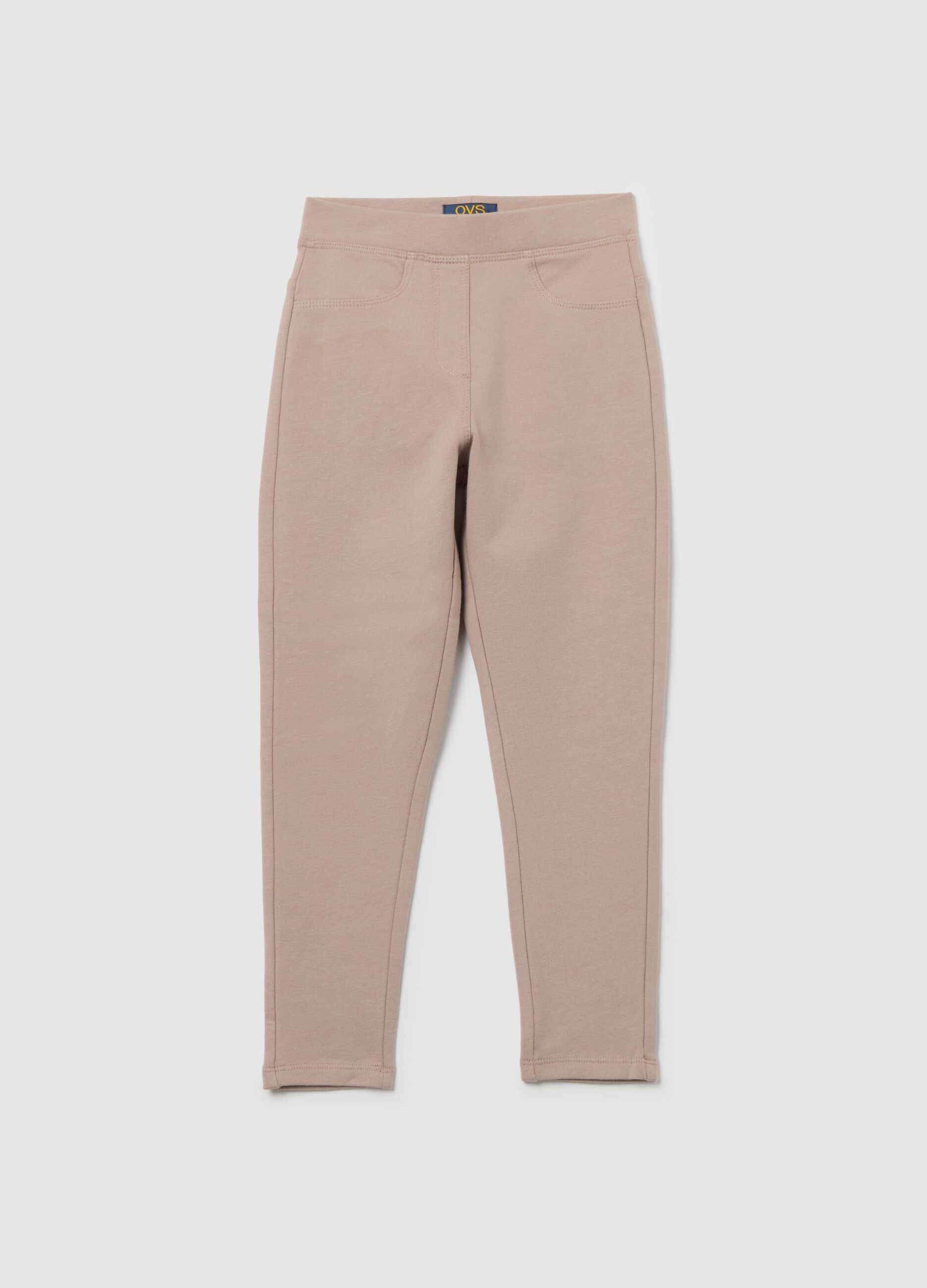 Stretch Beige Leggings