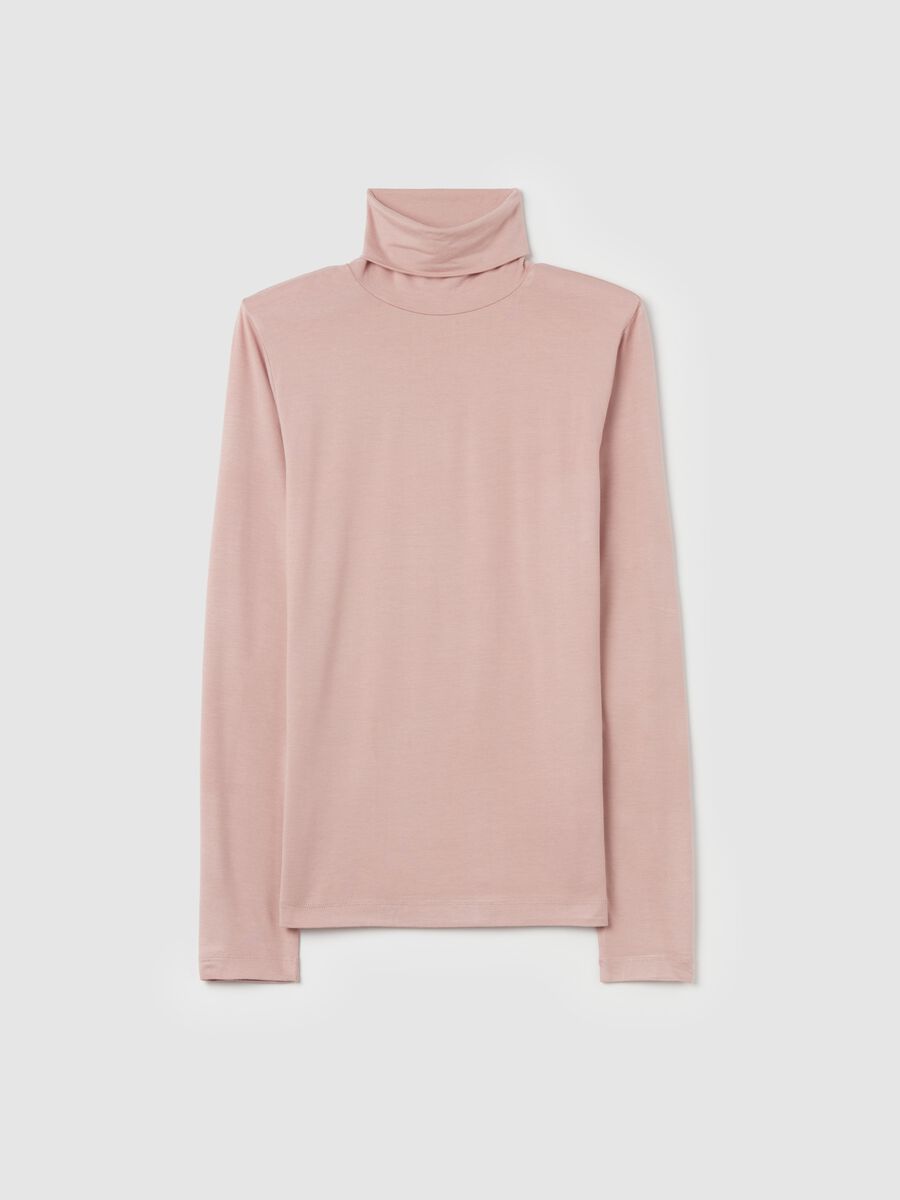 Long-sleeved T-shirt with high neck_4