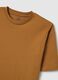 T-shirt castanha de algod&atilde;o puro com corte relaxado_5