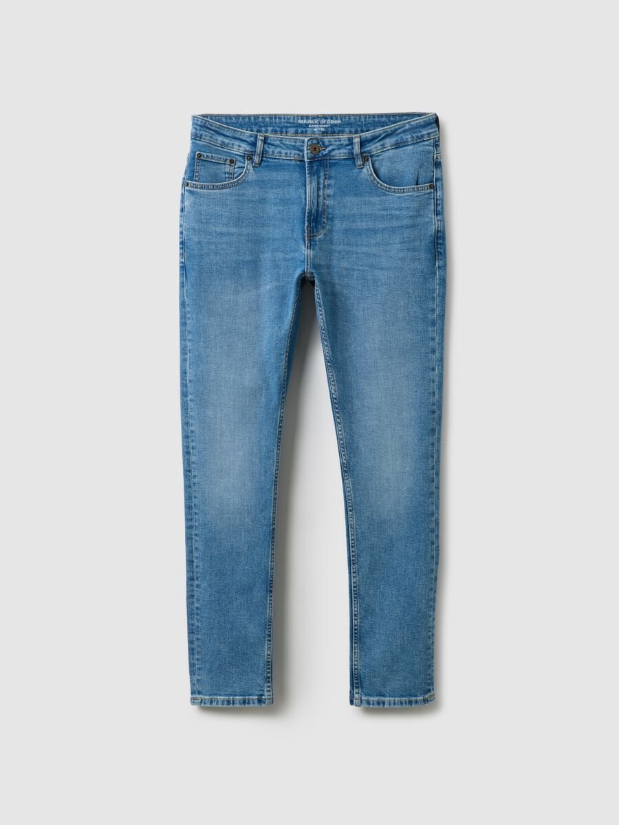 Super skinny fit blue denim cotton jeans_4