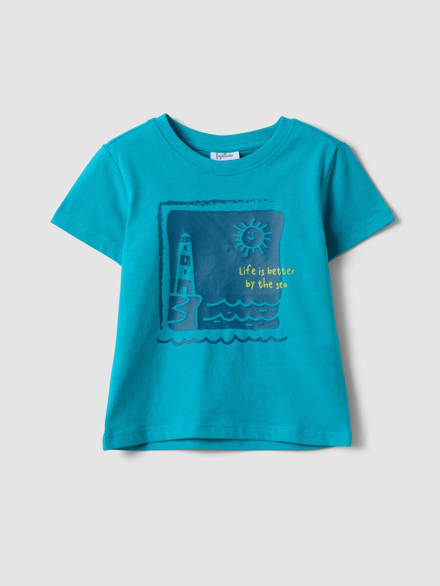 Light Blue Organic Cotton Short-Sleeve T-Shirt_0