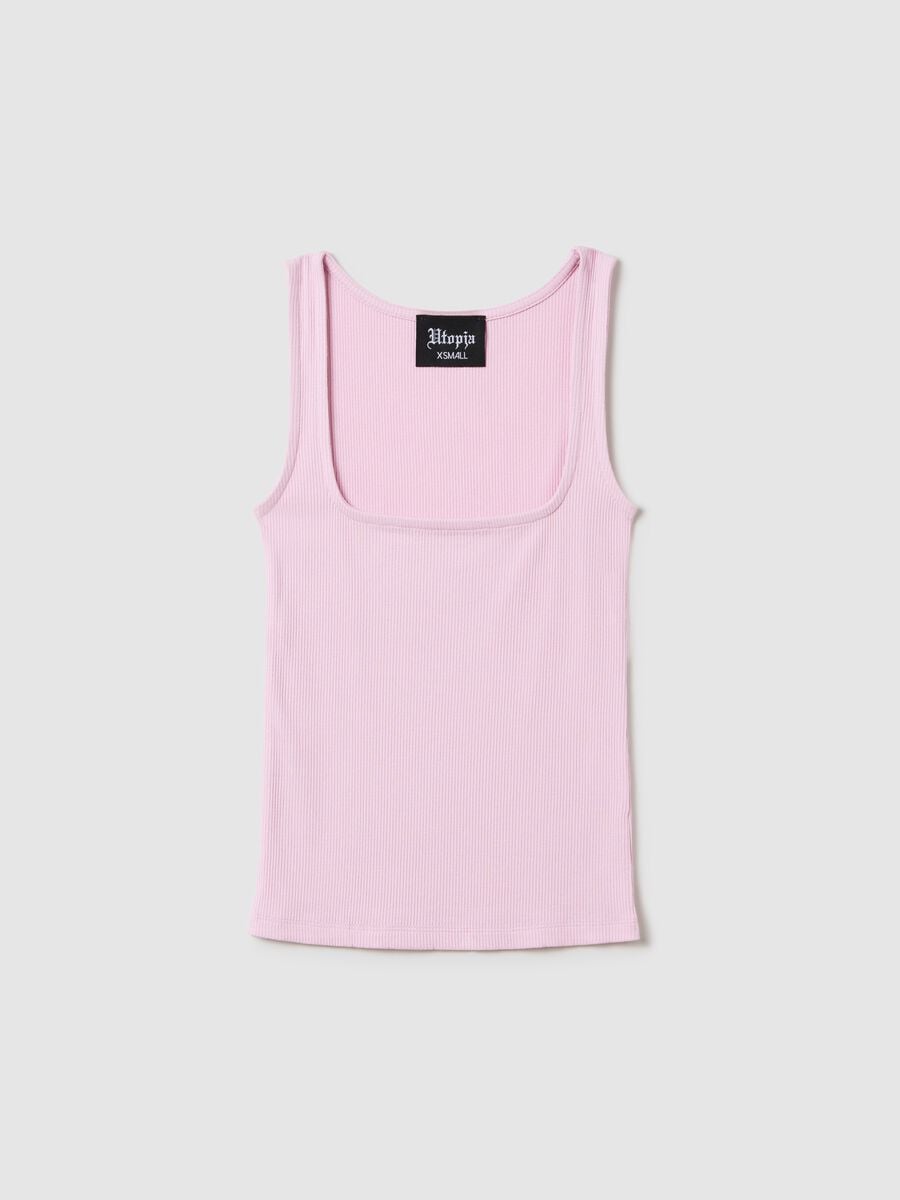 Vest Top Square Neck Pink_5