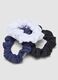 Multicolour Mesh Texture Tripack Scrunchies_2
