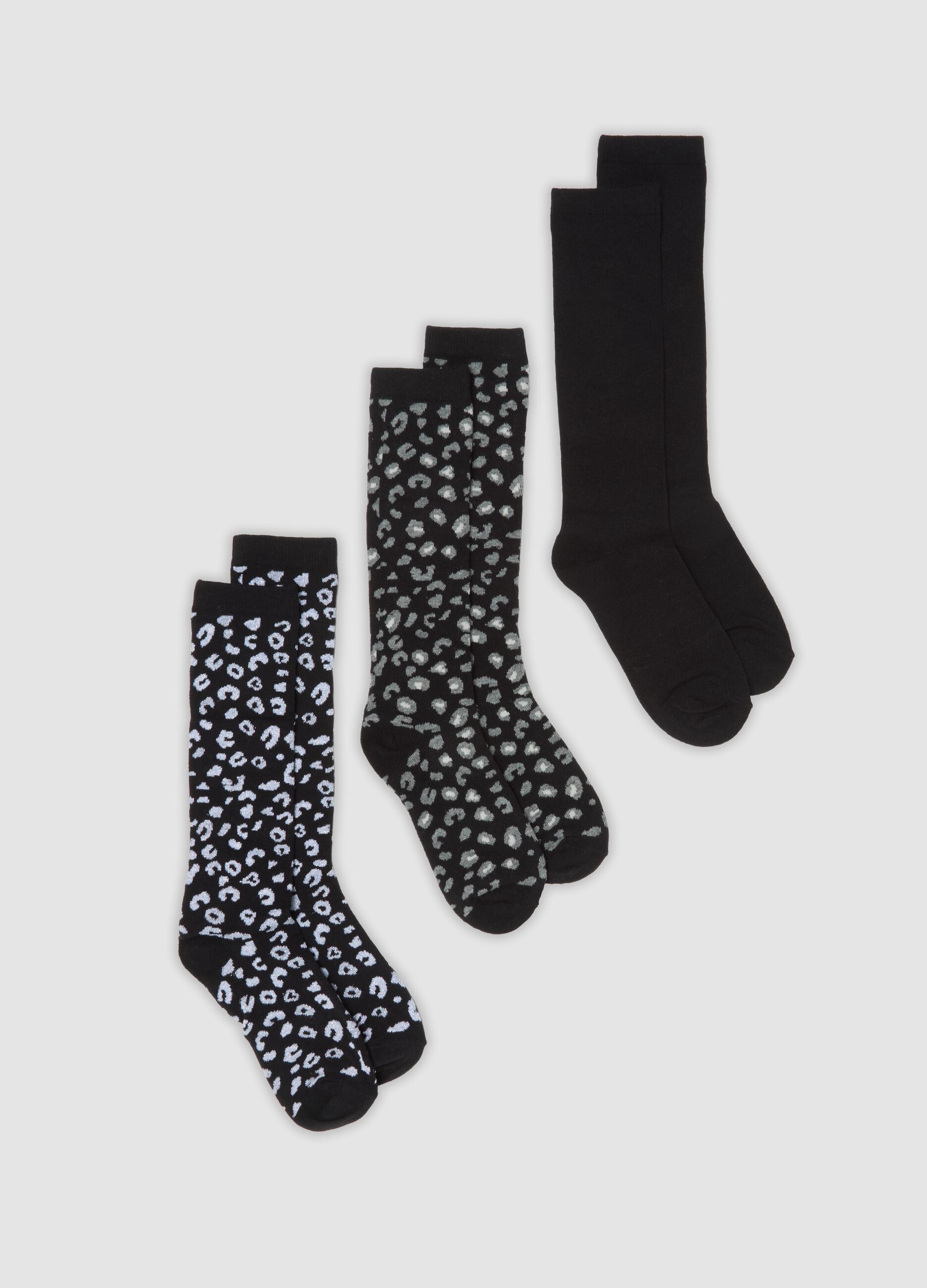 3-pack of black stretch organic cotton socks