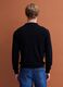 Black pure merino wool polo jumper with polo collar_3