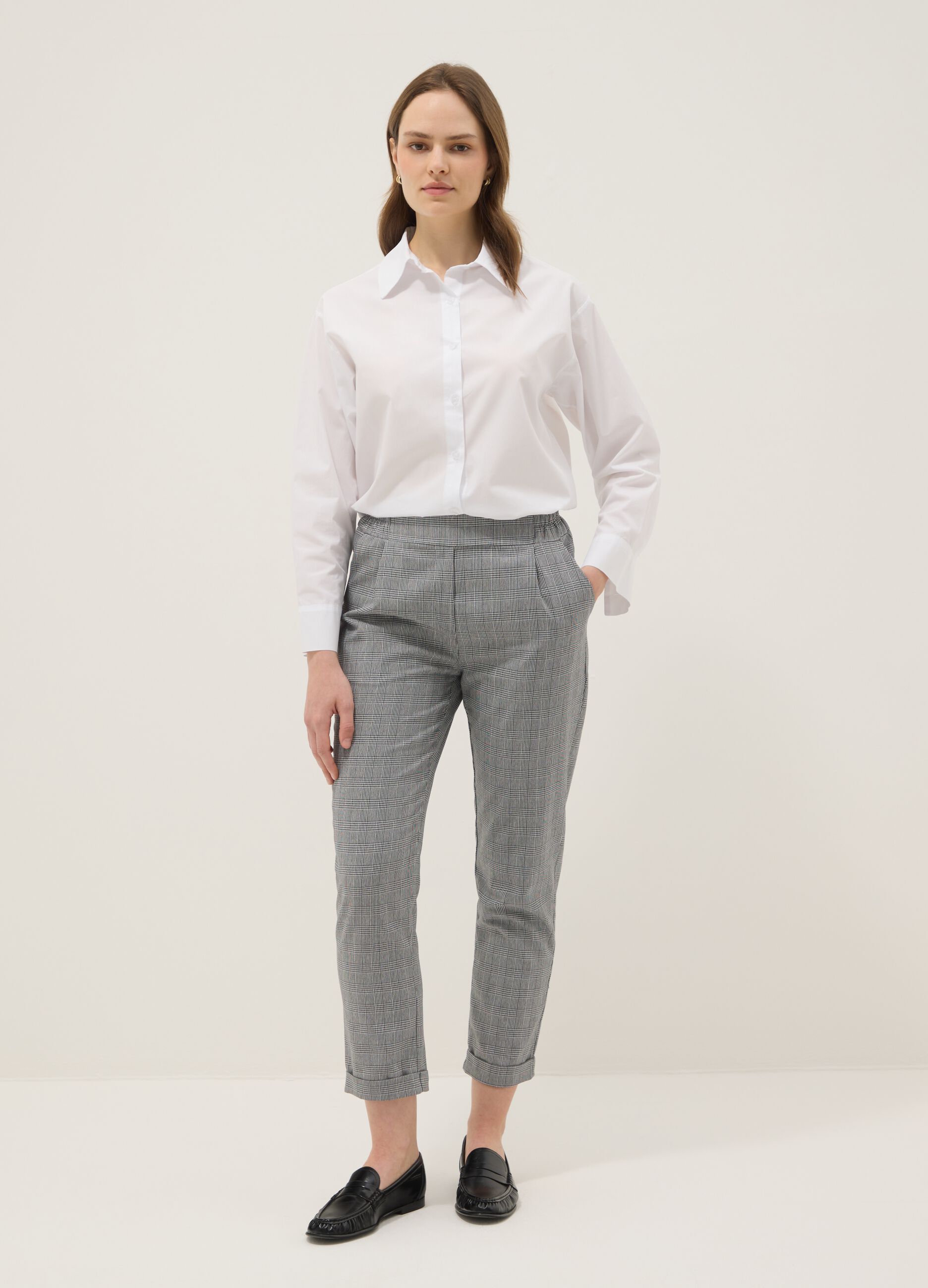 White pure cotton slim-fit shirt