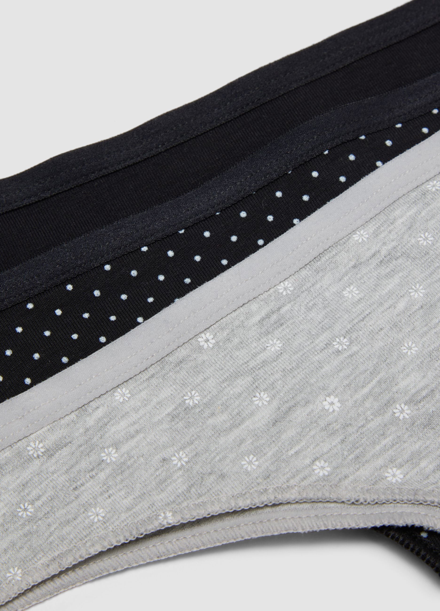 5er-Pack schwarze Slips aus Stretchmaterial