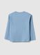 Blue cotton over fit children's T-shirt with print_1