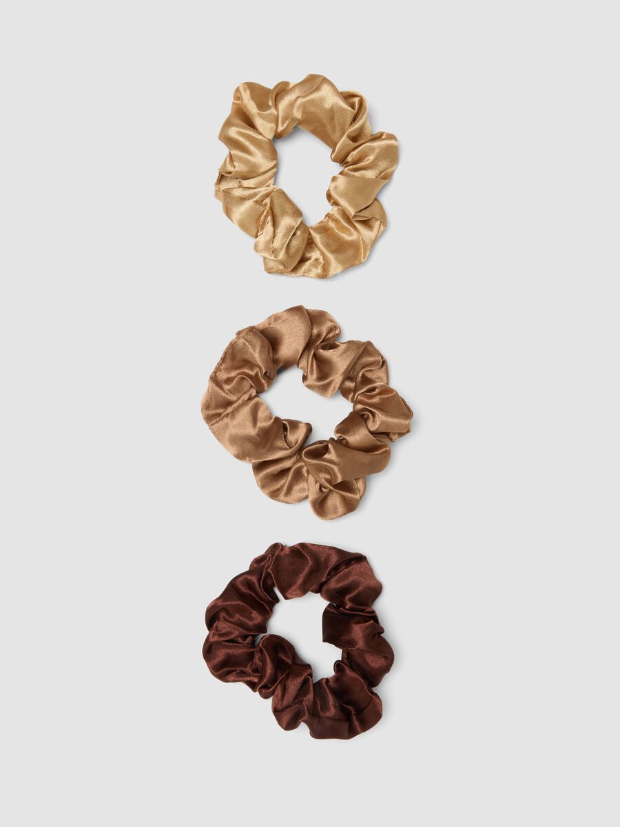 SINCERELY HAIR Chouchous en satin taille Medium, lot de 3, Mocha_1