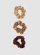SINCERELY HAIR Scrunchies de cetim tamanho m&eacute;dio, pack de 3, Mocha_1