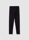 Girls' black leggings in stretchy cotton skinny fit_4