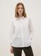 White pure cotton shirt regular fit with three-quarter sleeves_0