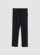 Schwarze Slim-Fit-Chinohose aus elastischer Viskose_0