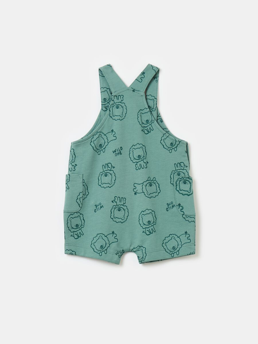 Organic cotton dungarees with print_1