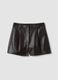Shorts marroni regular fit con vita elasticizzata_4