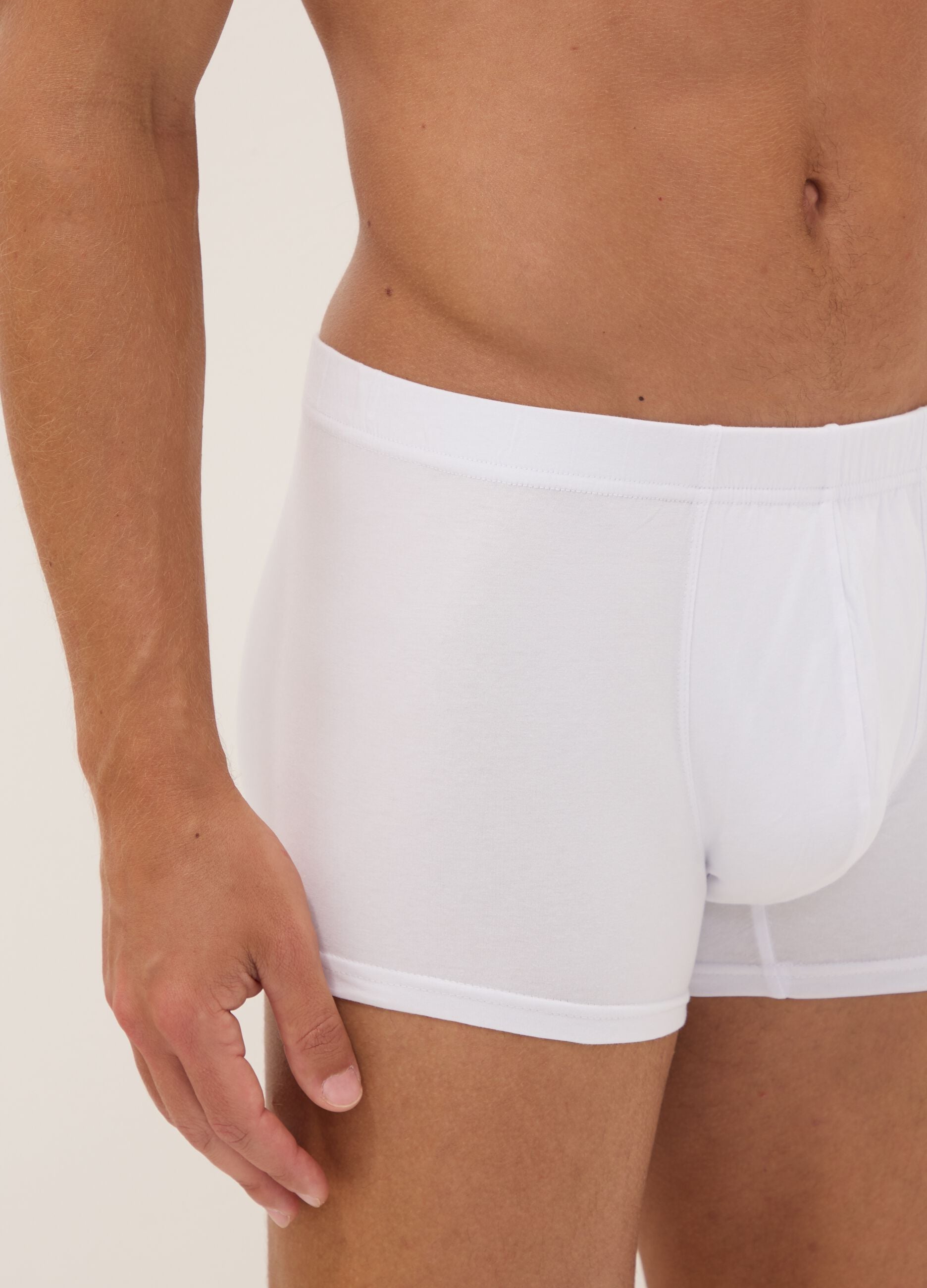 5er-Pack weisse Boxer aus Bio-Baumwolle