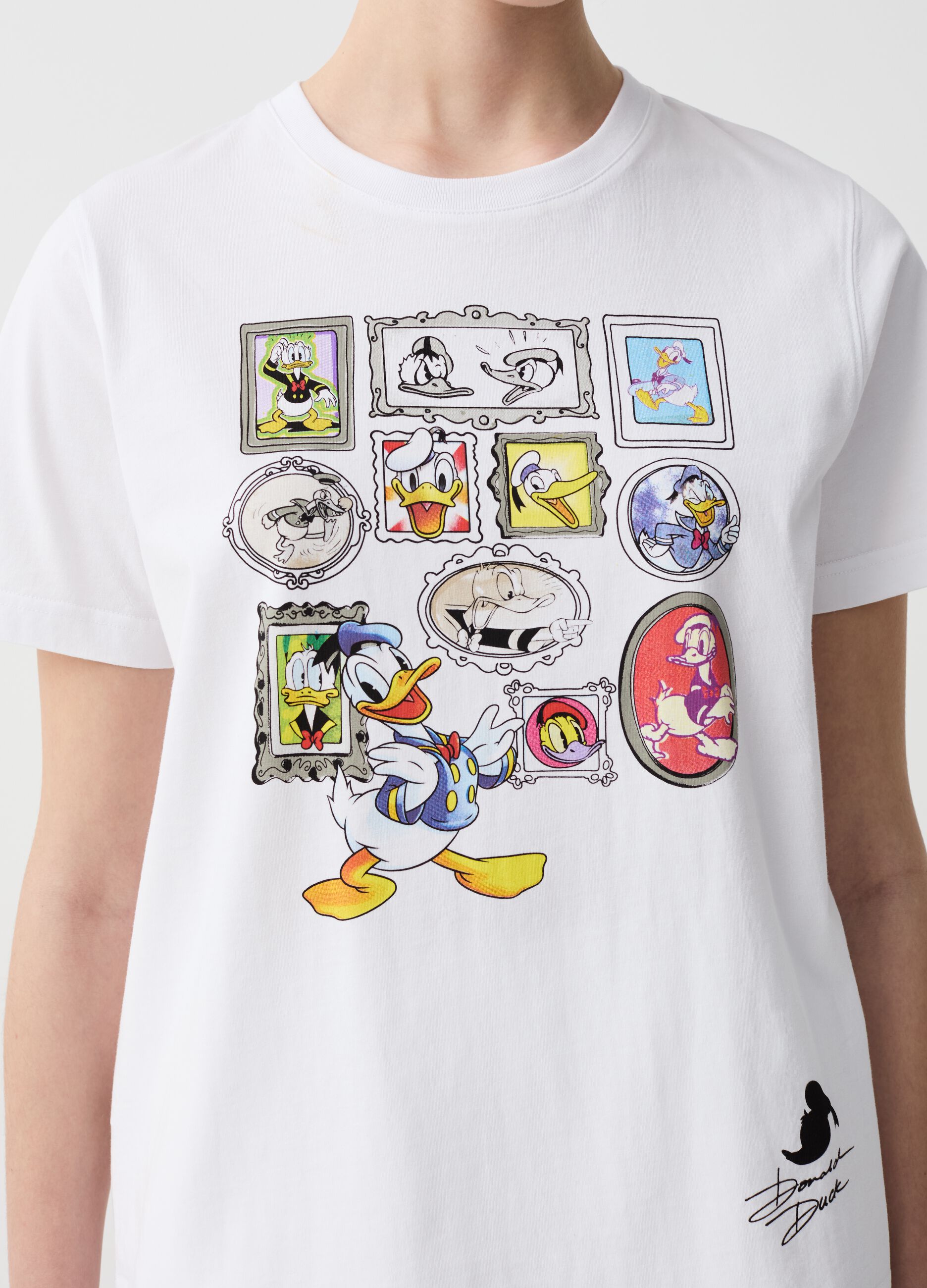 Camiseta de algodón orgánico con estampado Donald Duck 90