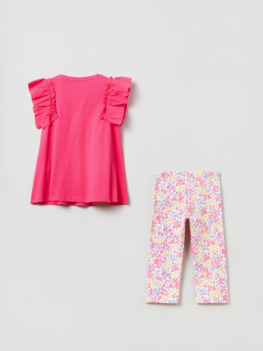 T-shirt and leggings jogging set with print_1