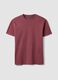 Red slim-fit T-shirt in pure mercerised cotton_0