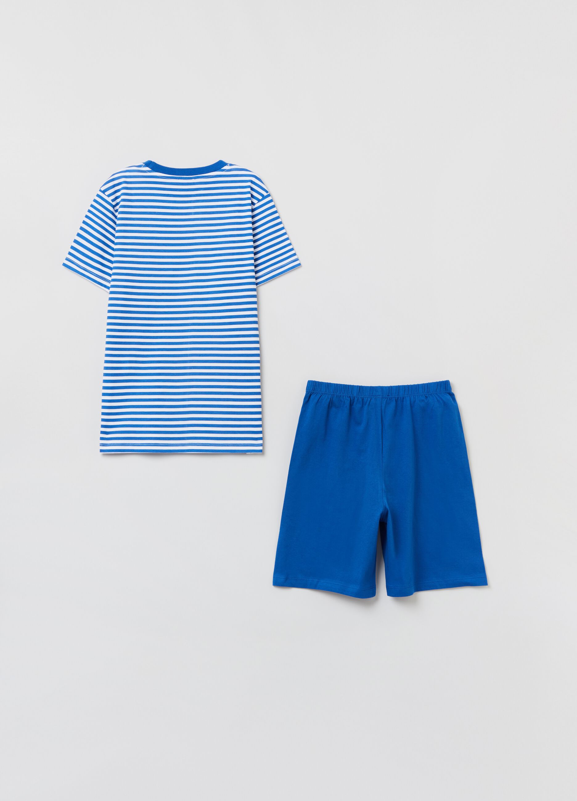 Short cotton pyjamas with stripes