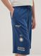 Boys&rsquo; regular-fit blue pure cotton shorts with prints_2