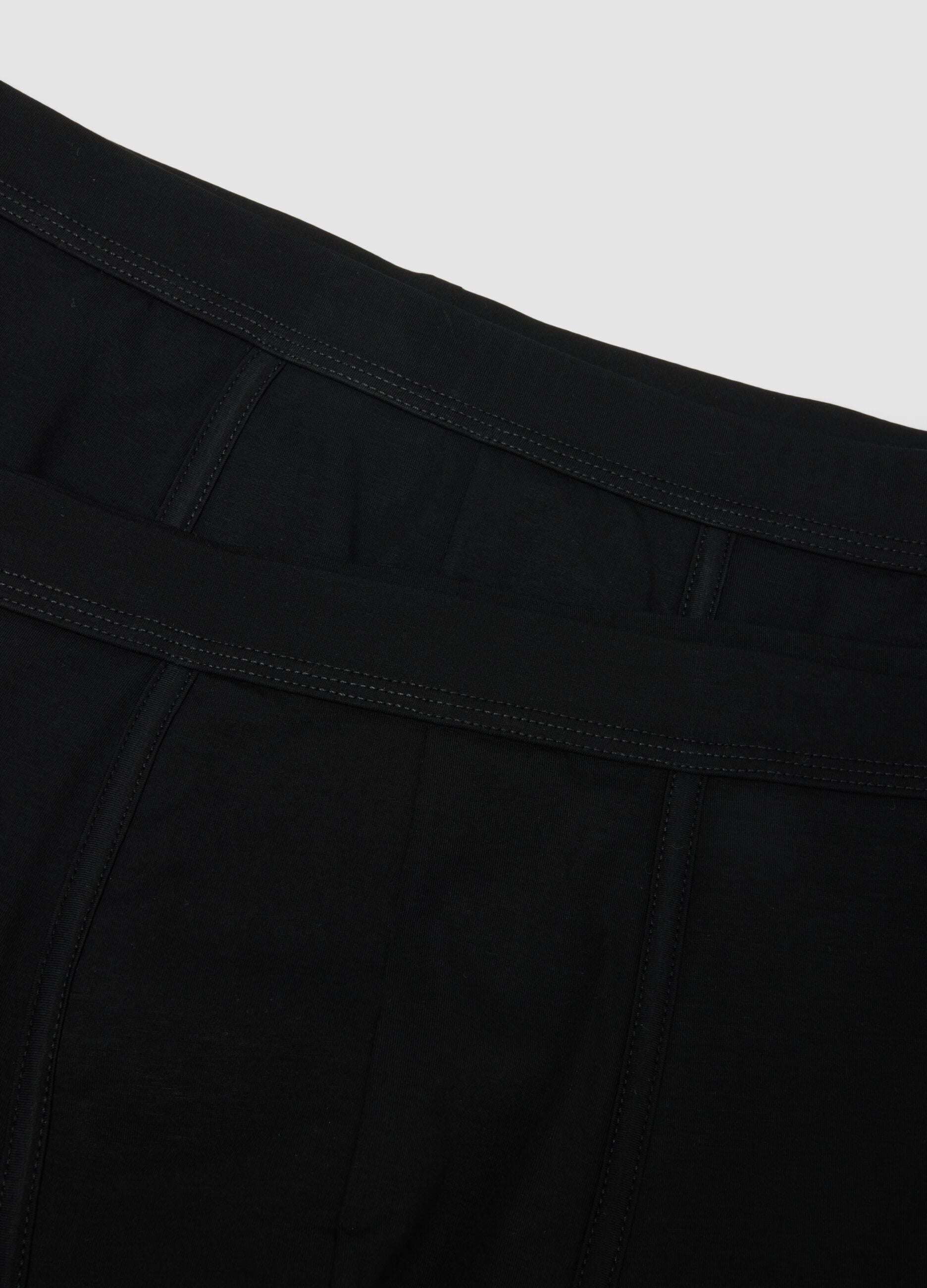 2-pack of black stretch mercerised cotton boxers