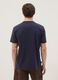 Blaues T-Shirt aus reiner Baumwolle mit kurzen &Auml;rmeln, Regular Fit_3