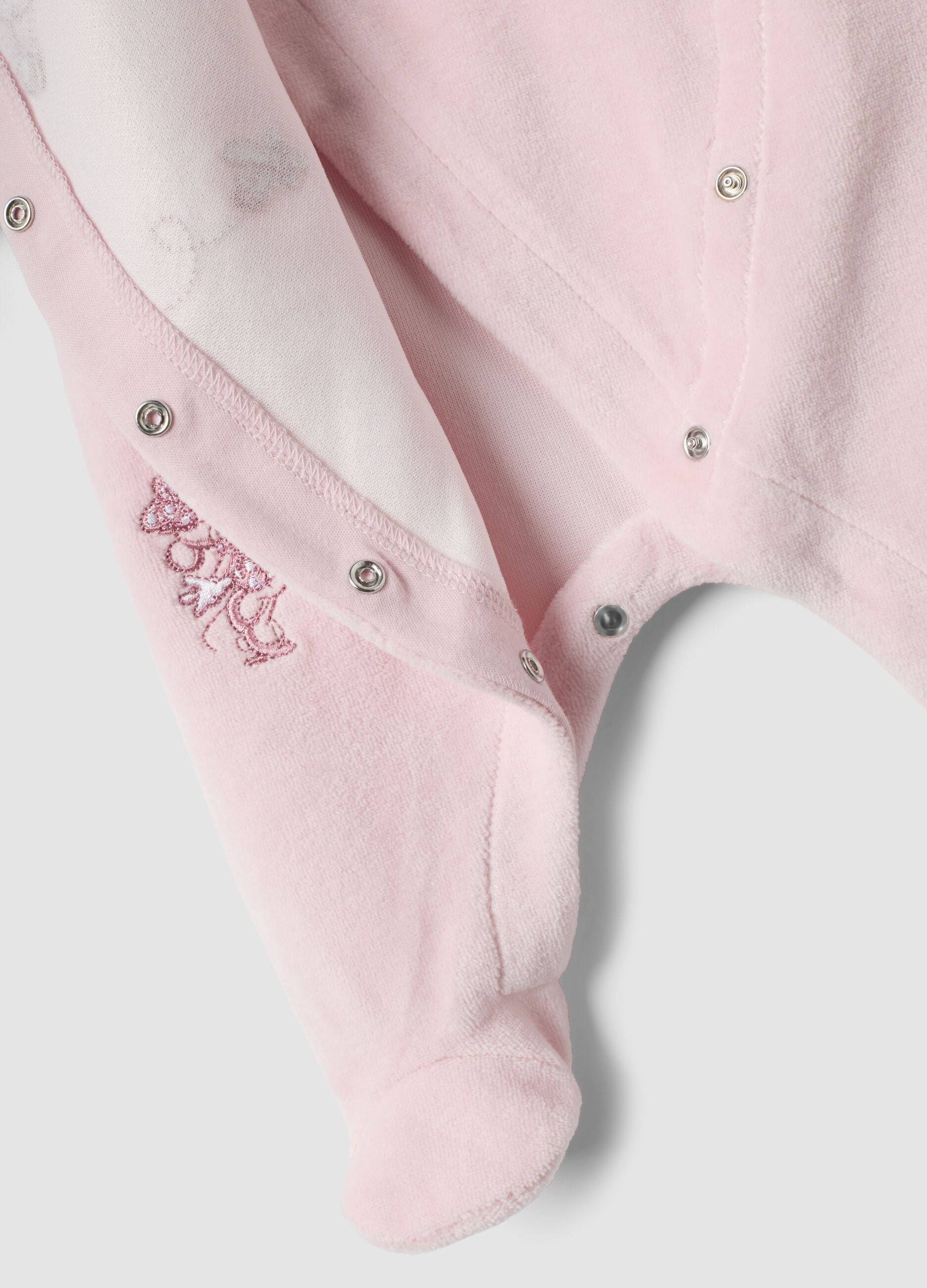 Rosa Minnie Strampler mit F&uuml;&szlig;chen aus Bio-Baumwollmix f&uuml;r Baby M&auml;dchen