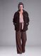 Brown stretch-modal wide-leg trousers ALTAVIA STUDIO_0