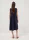 Blue pure cotton midi dress with oversized fit_3